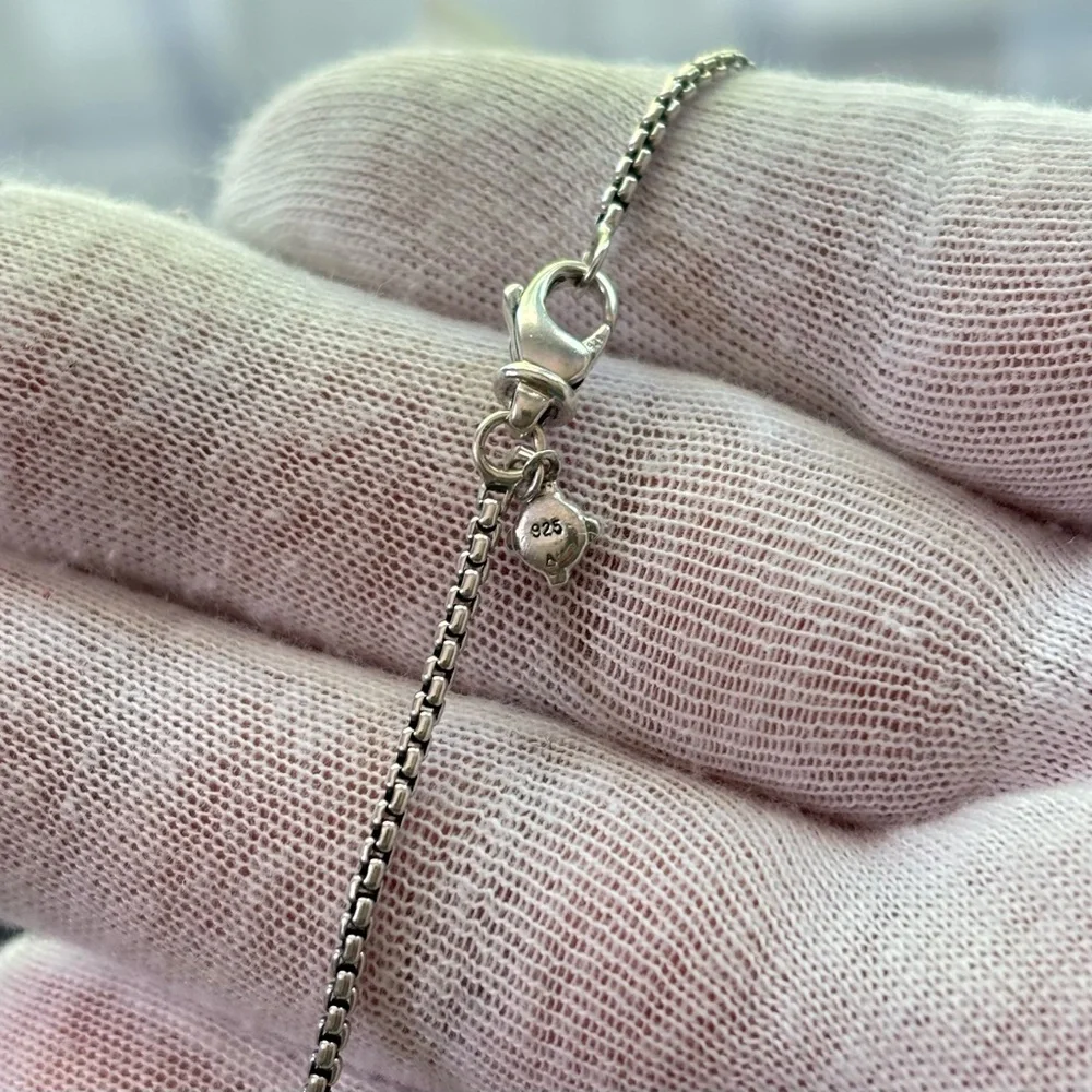 David Yurman 925 & 14k Gold Albion Pendant Necklace with Amethyst 16" - Picture 9 of 10